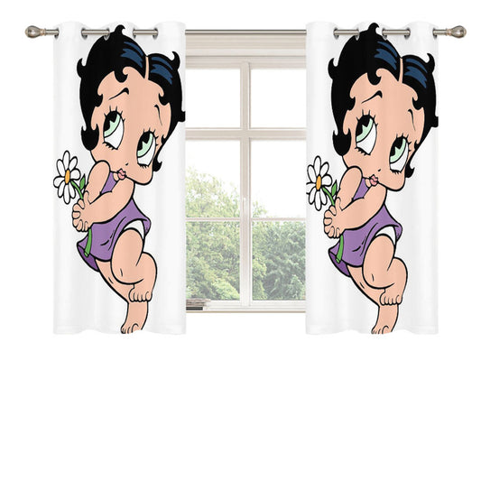 Betty Boop Cute Peach Skin Window Curtains