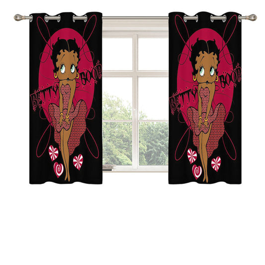 Betty Boop Emo Peach Skin Window Curtains