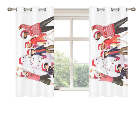 Big Hero 6 Christmas Peach Skin Window Curtains