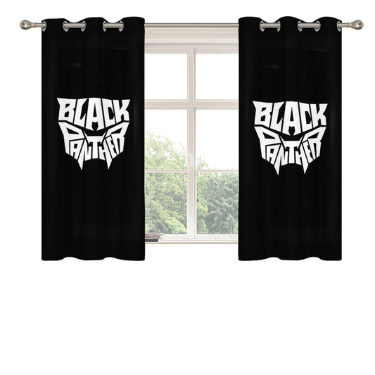 Black Lives Matter Marvel Comics Wakanda Black Panther Peach Skin Window Curtains