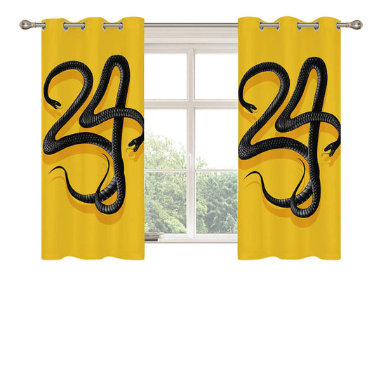 Black Mamba Kobe Bryant Logo Snake Peach Skin Window Curtains