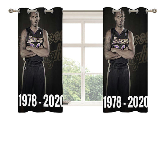 Black Mamba Out Kobe Peach Skin Window Curtains
