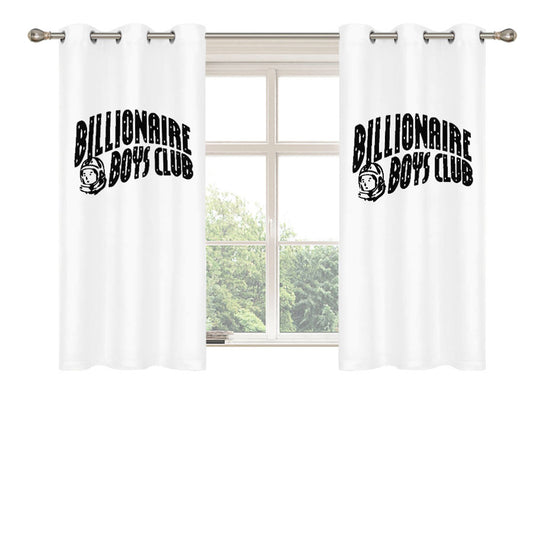 Black White Billionaire Boys Club Logo Peach Skin Window Curtains