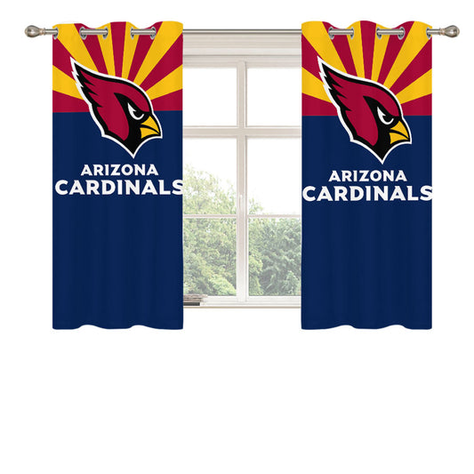 Blue Address One Cardinals Drive Arizona Cardinal Peach Skin Window Curtains