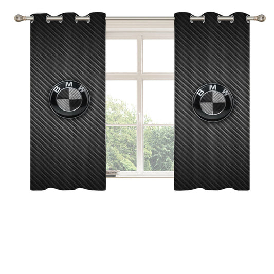 Bmw Black Carbon Peach Skin Window Curtains
