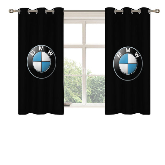 Bmw Logo Peach Skin Window Curtains
