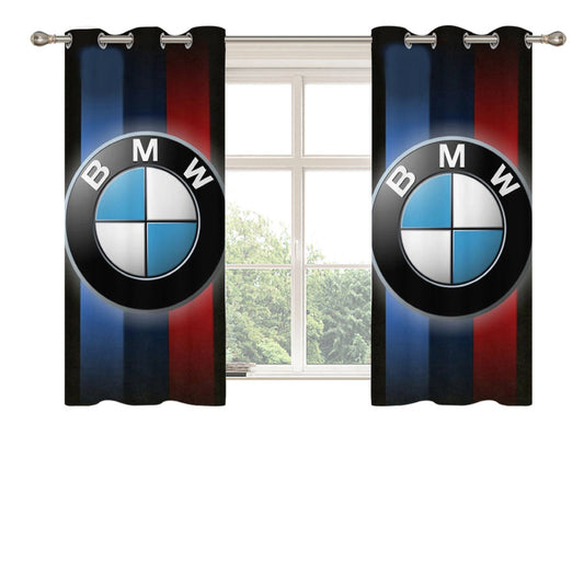 Bmw Logo 3 Peach Skin Window Curtains