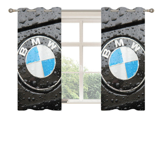 Bmw Logo Car Photography Wallpaper Peach Skin Window Curtains