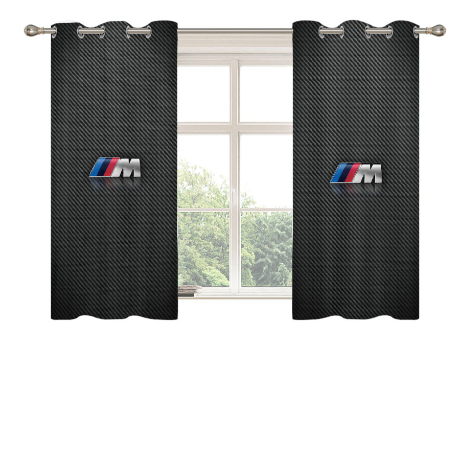 Bmw M Series Logo Peach Skin Window Curtains