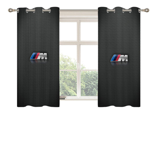 Bmw M Series Logo Peach Skin Window Curtains