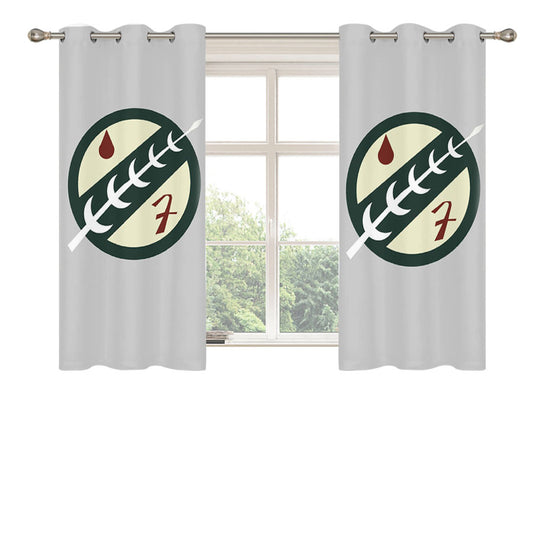 Boba Fett Iconography Logo Star Wars Peach Skin Window Curtains