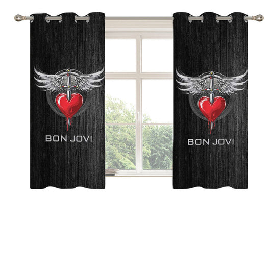 Bon Jovi Peach Skin Window Curtains