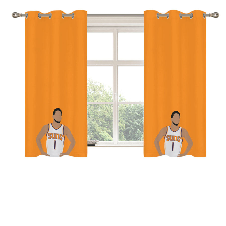 Booker - Basketball Peach Skin Window Curtains