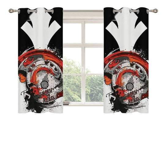 Born To Rebel Star Wars Rebel Alliance Logo Peach Skin Window Curtains