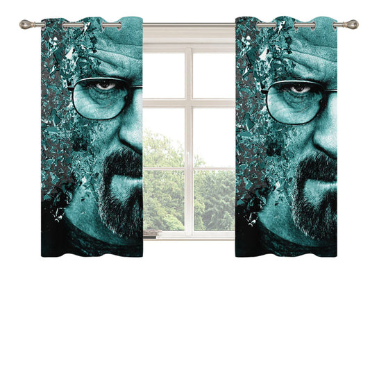 Breaking Bad Heisenberg Face Peach Skin Window Curtains