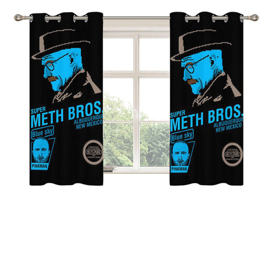 Breaking Bad Meth Bros Illustration Peach Skin Window Curtains