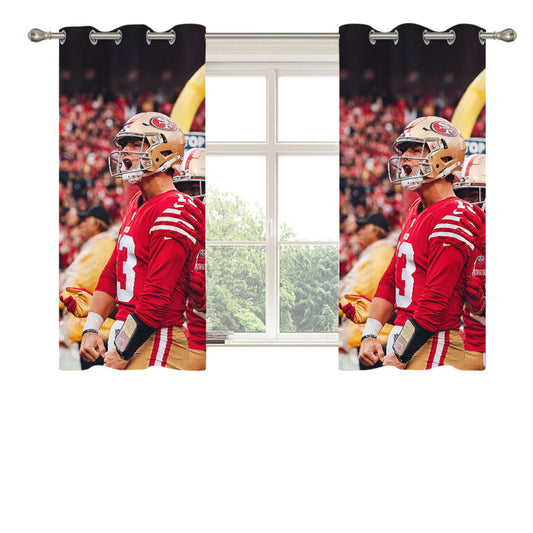 Brock Purdy. San Francisco 49Ers Peach Skin Window Curtains