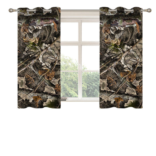 Browning Deer Love Peach Skin Window Curtains
