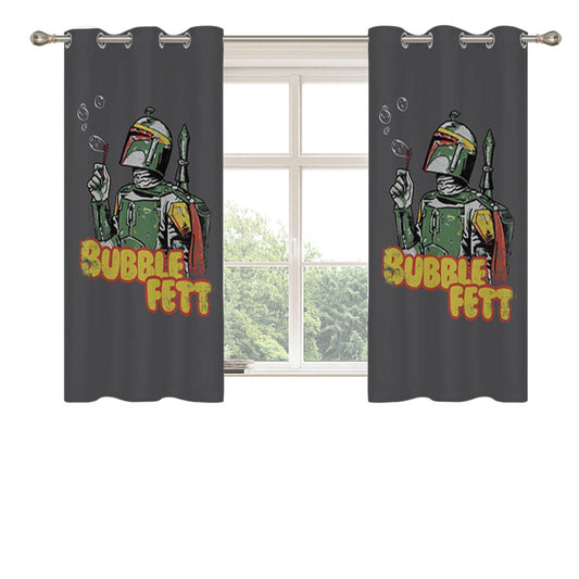 Bubble Fett Star Wars Peach Skin Window Curtains