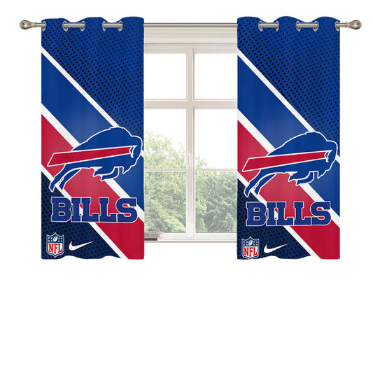 Buffalo Bills Peach Skin Window Curtains