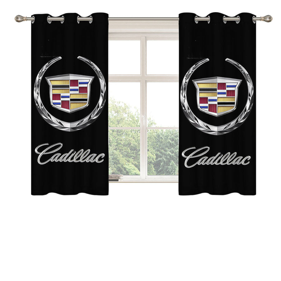 Cadillac Car Peach Skin Window Curtains