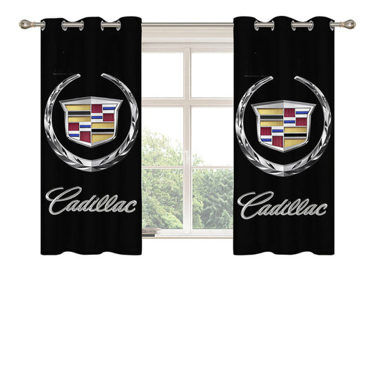 Cadillac Car Peach Skin Window Curtains