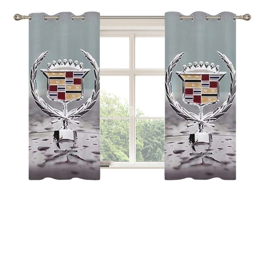 Cadillac Emblem Car Peach Skin Window Curtains