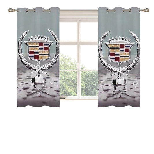 Cadillac Emblem Car Peach Skin Window Curtains