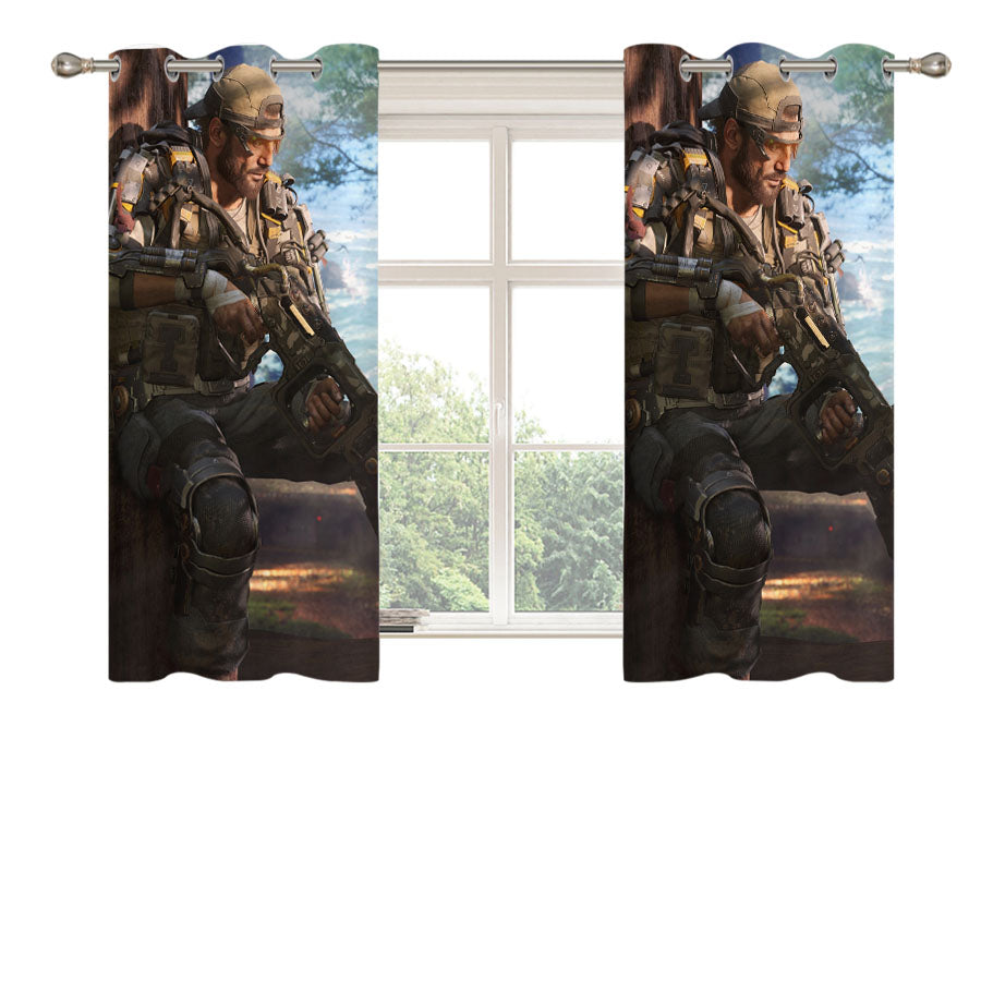 Call Of Duty Black Ops Peach Skin Window Curtains