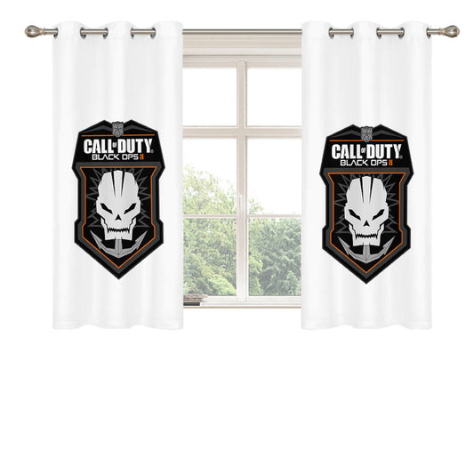 Call Of Duty Black Ops Iii Logo Peach Skin Window Curtains
