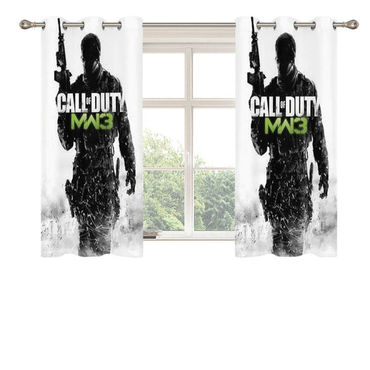 Call Of Duty Prints Inspired Peach Skin Window Curtains