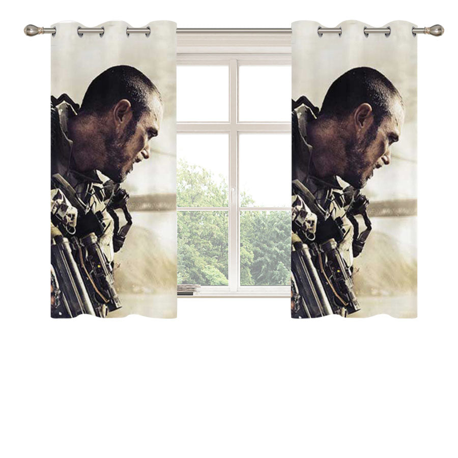Call Of Duty Unmasked Peach Skin Window Curtains