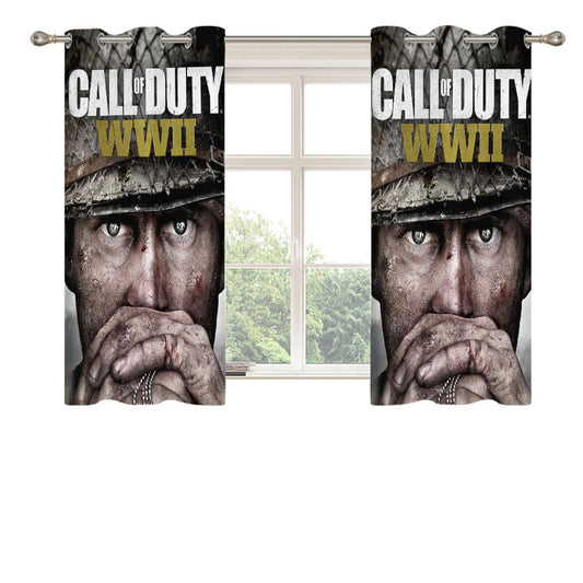 Call Of Duty Wwii Peach Skin Window Curtains