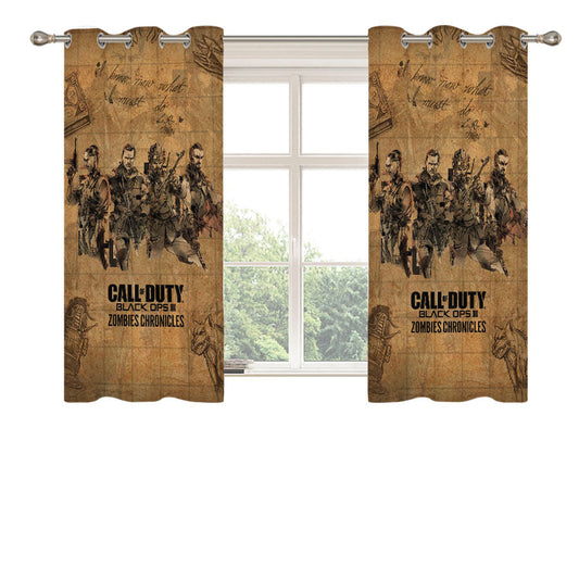 Call Of Duty Zombies Peach Skin Window Curtains