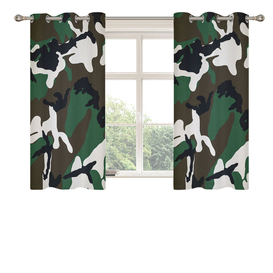 Captain Army Peach Skin Window Curtains