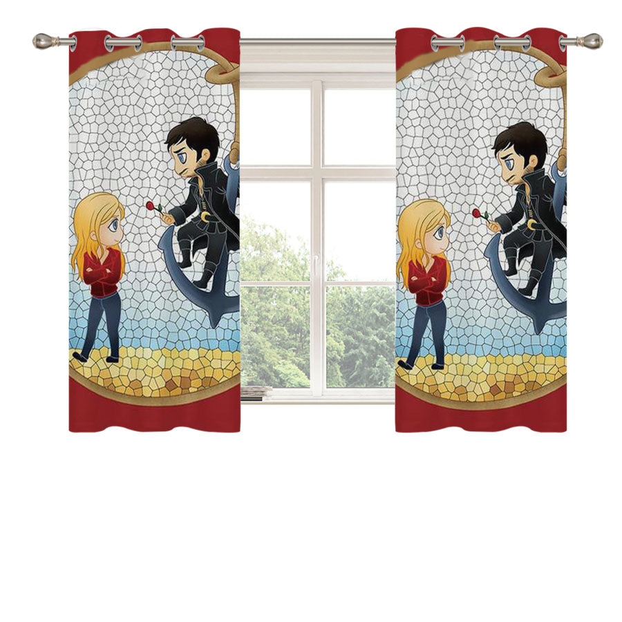 Captain Swan Peach Skin Window Curtains