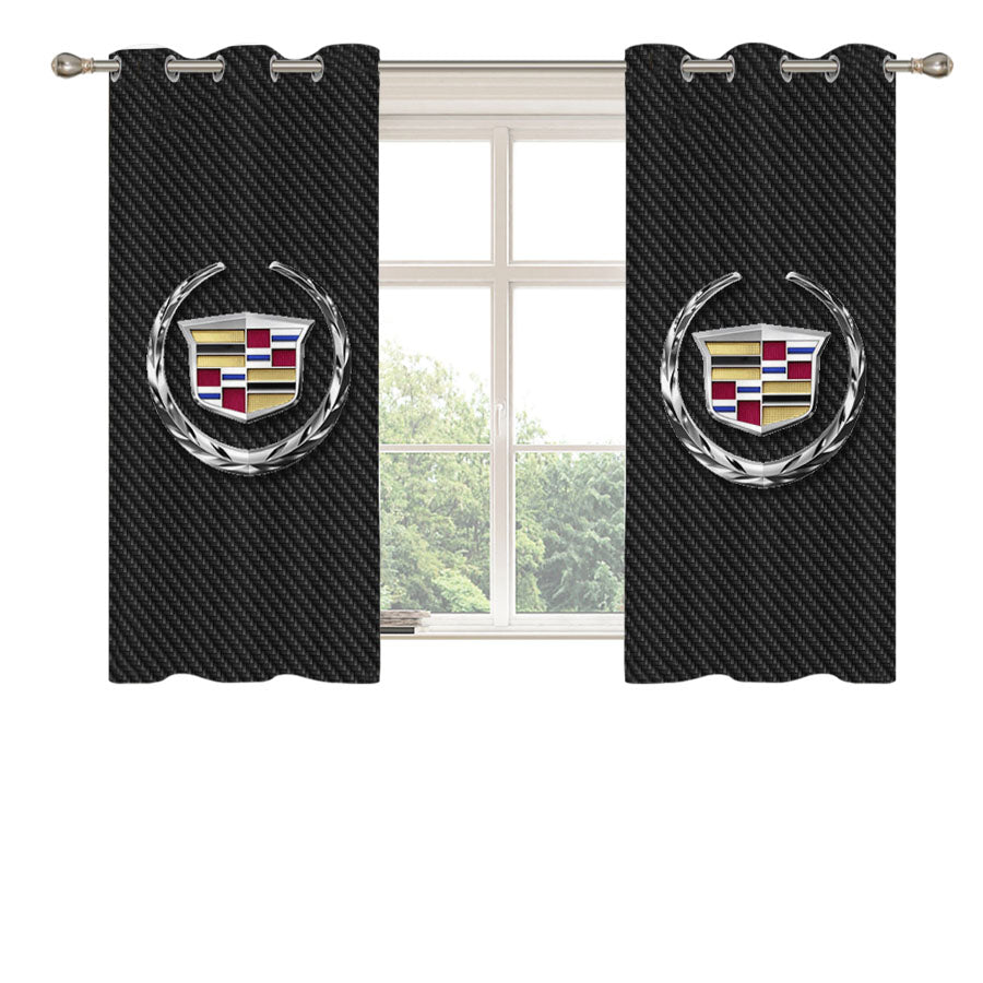Car Cadillac Logo Peach Skin Window Curtains