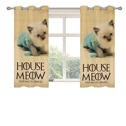 Cat Star Wars Nerd Talk Nerdy To Me Peach Skin Window Curtains