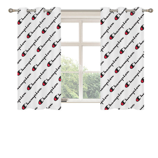 Champion Ebon-Ashgray Peach Skin Window Curtains
