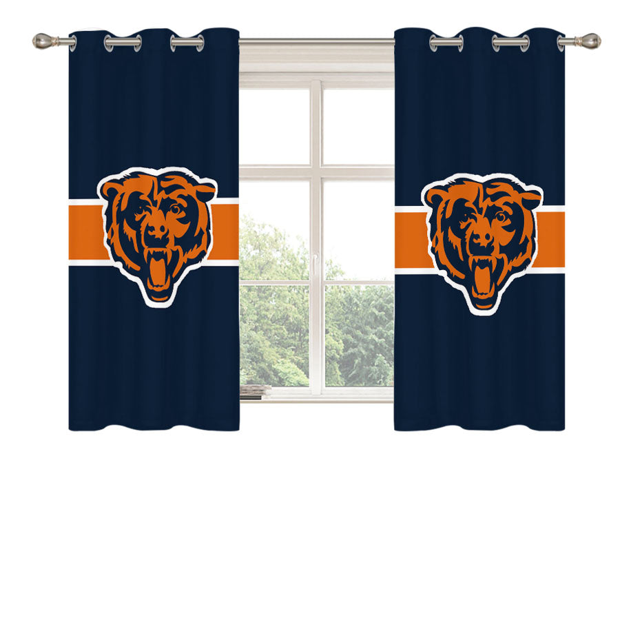 Chicago Bear Peach Skin Window Curtains