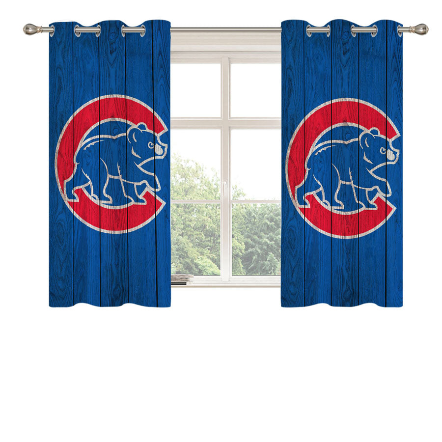 Chicago Cubs Home Baseball Peach Skin Window Curtains