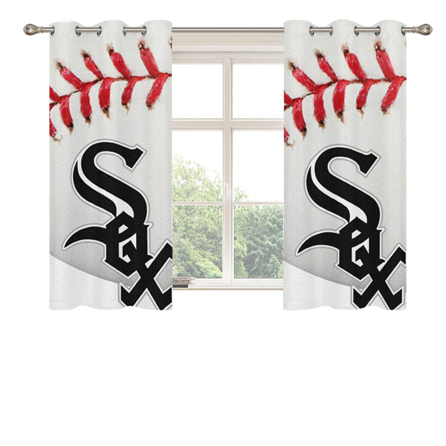 Chicago White Sox Mlb Sport Logo Peach Skin Window Curtains