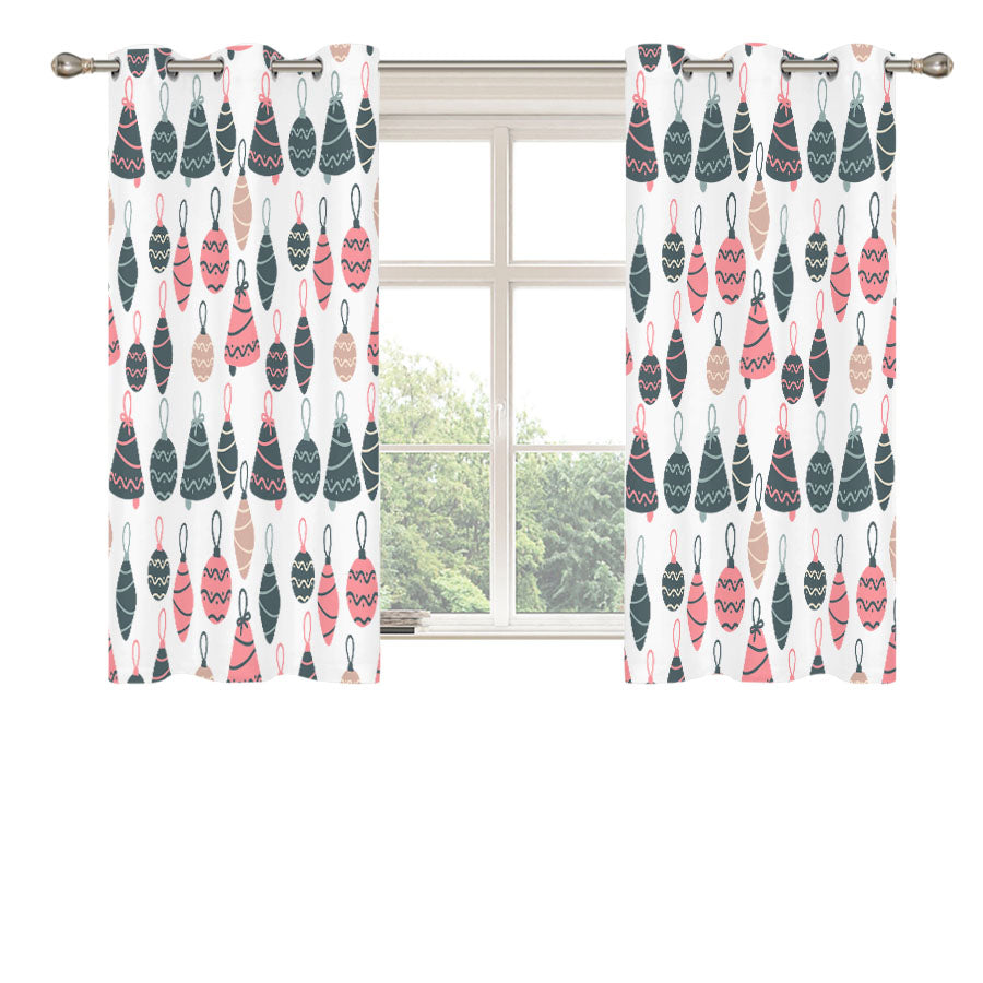 Christmas Patterns Set 06 Peach Skin Window Curtains