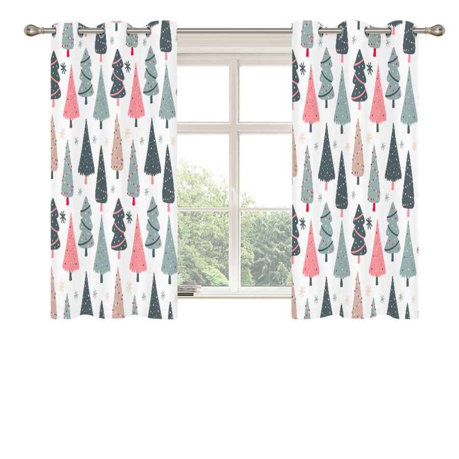 Christmas Patterns Set 08 Peach Skin Window Curtains
