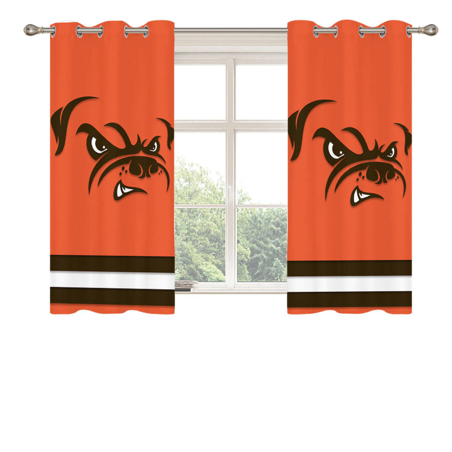 Cleveland Browns Jersey Peach Skin Window Curtains