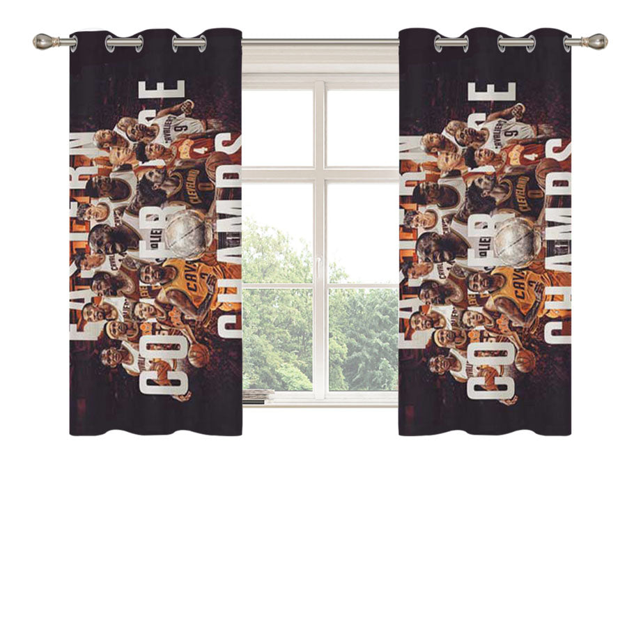 Cleveland Cavaliers Eastern Conference Champions Peach Skin Window Curtains