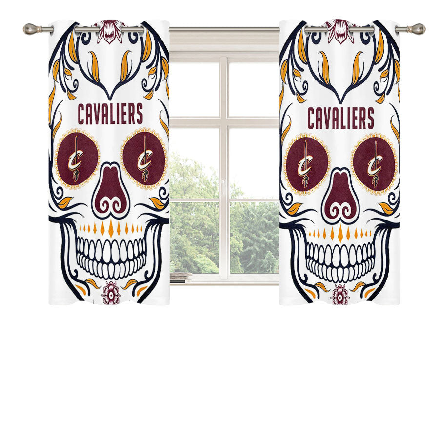 Cleveland Cavaliers Skull Peach Skin Window Curtains