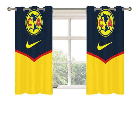 Club America Batch Logo Peach Skin Window Curtains