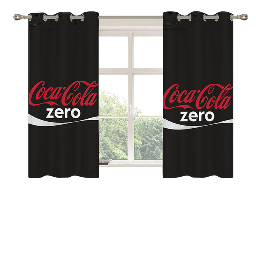 Coca Cola Zero Black Peach Skin Window Curtains