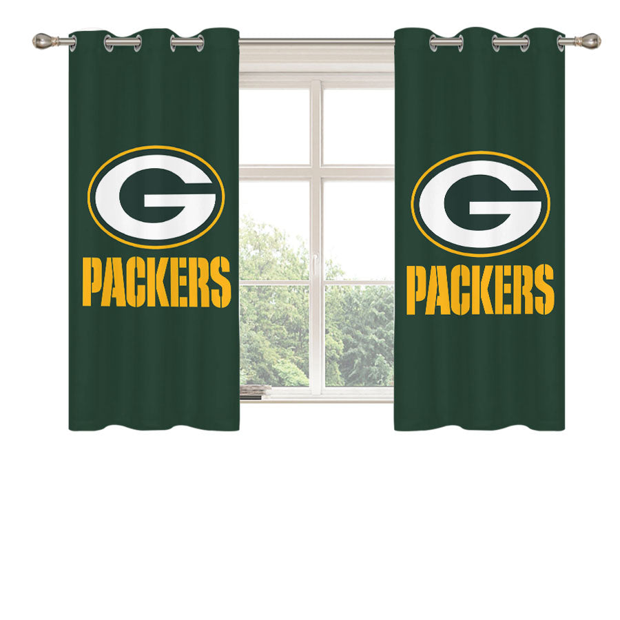 Colors Green Bay Packers Peach Skin Window Curtains